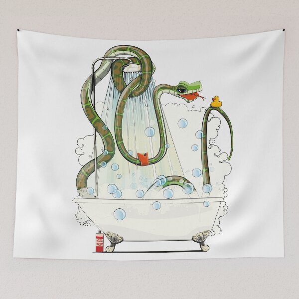 Item preview, Snake in the Bath, funny Animal Safari Bathroom Joke designed and sold by Wyattdesign.