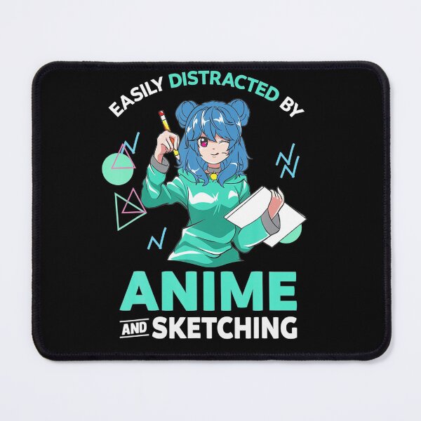 Item preview, Easily Distracted By Anime and Sketching Anime Girl Drawing designed and sold by DawnMDupuy.