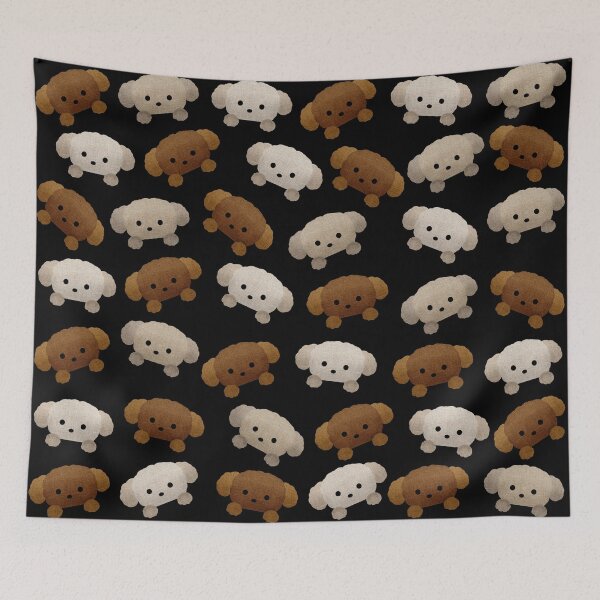 Item preview, Burlap Textured Puppies Pattern designed and sold by LashCreations.