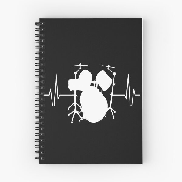 Item preview, Drumset with heartbeat in white designed and sold by LindaLG.