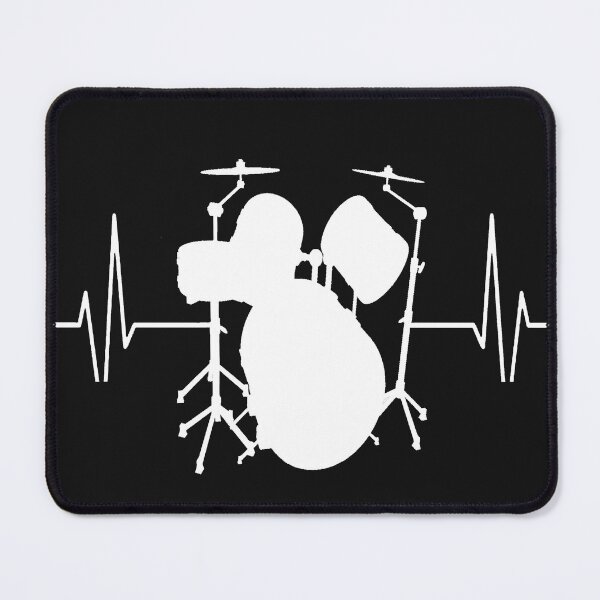 Item preview, Drumset with heartbeat in white designed and sold by LindaLG.