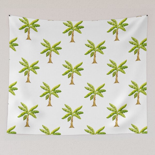 Item preview, Tropical Banana Palms Wh designed and sold by Vinita Upadhya.