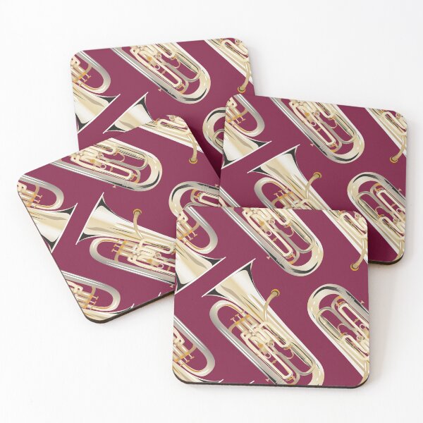 Item preview, Euphonium on dark red designed and sold by kobyakov.