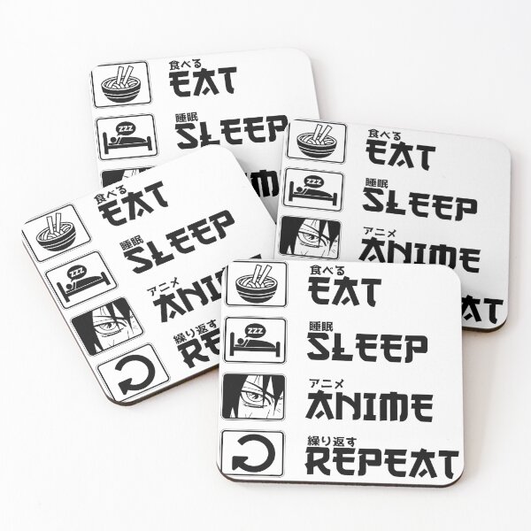 Item preview, Eat Sleep Anime Repeat designed and sold by tanjirohoik.