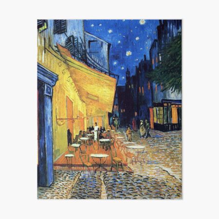 Vincent van Gogh - The Cafe Terrace on the Place de Forum in Arles at Nigh Art Board Print