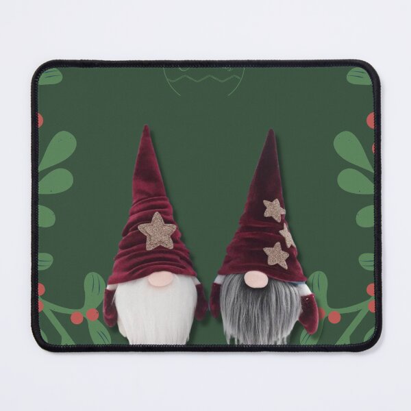 Item preview, Christmas green decoration with gnomes designed and sold by joliartmedia.