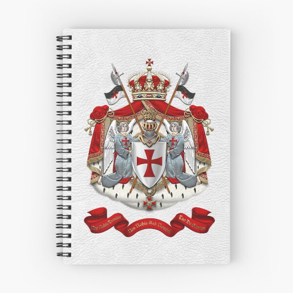 Item preview, Knights Templar - Coat of Arms over White Leather designed and sold by Serge Averbukh Art Studio.