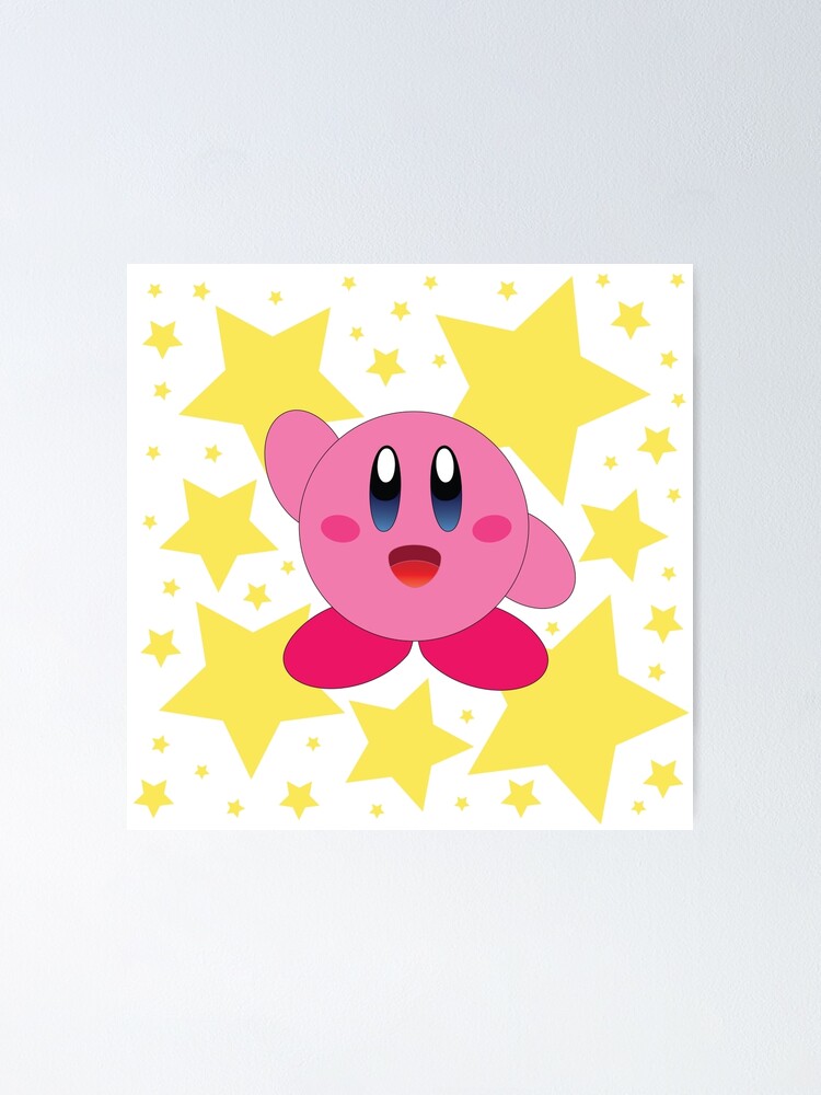 Kirby In The Stars Poster By Musicandwriting Redbubble - kirby poster roblox
