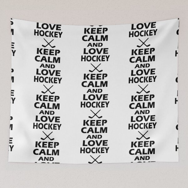 Item preview, Keep Calm and Love Hockey Snow Hockey Art Design Happy Apparel Essential Inspiration Joy Mood Funny designed and sold by DesignByHeartUK.