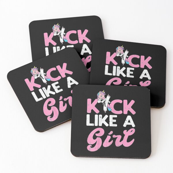Item preview, Kick Like Girl Unicorn Karate Taekwondo Martial Arts Gift  designed and sold by JotarO1xkio.