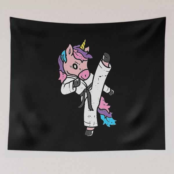 Item preview, Kicking Unicorn Martial Art Cute Karate Taekwondo Girls Gift  designed and sold by JotarO1xkio.