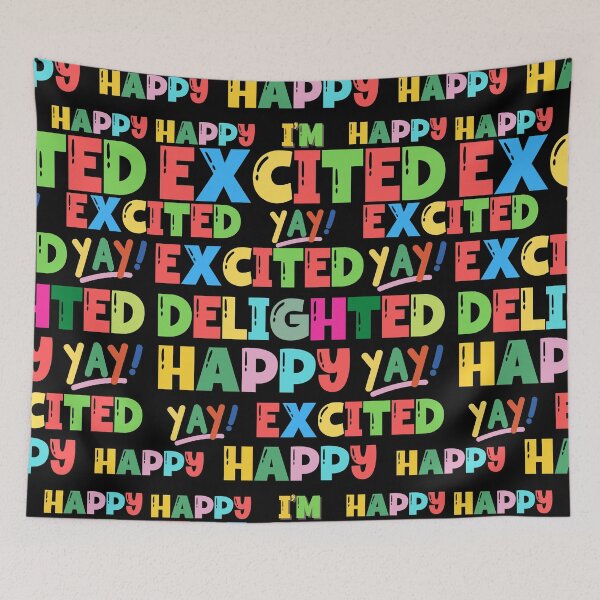 Item preview, Excited and Delighted | Happiness designed and sold by Einstein12345.