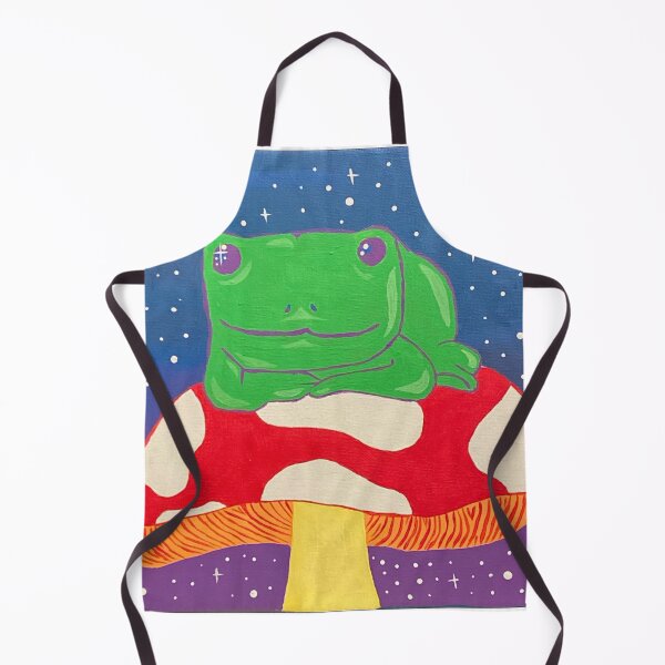 Item preview, Frog Sitting on Mushroom Acrylic Painting designed and sold by Ellora Roy.