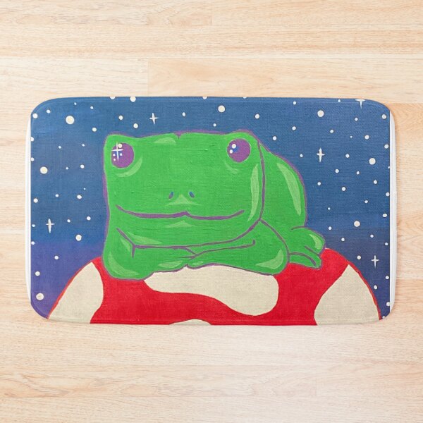 Item preview, Frog Sitting on Mushroom Acrylic Painting designed and sold by Ellora  Roy.