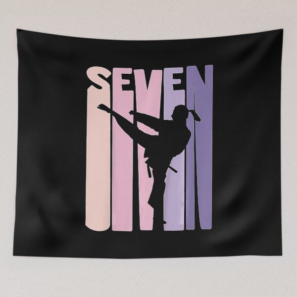 Item preview, Kids 7th Birthday Gift Karate Retro Taekwondo Martial Arts Girls  designed and sold by JotarO1xkio.