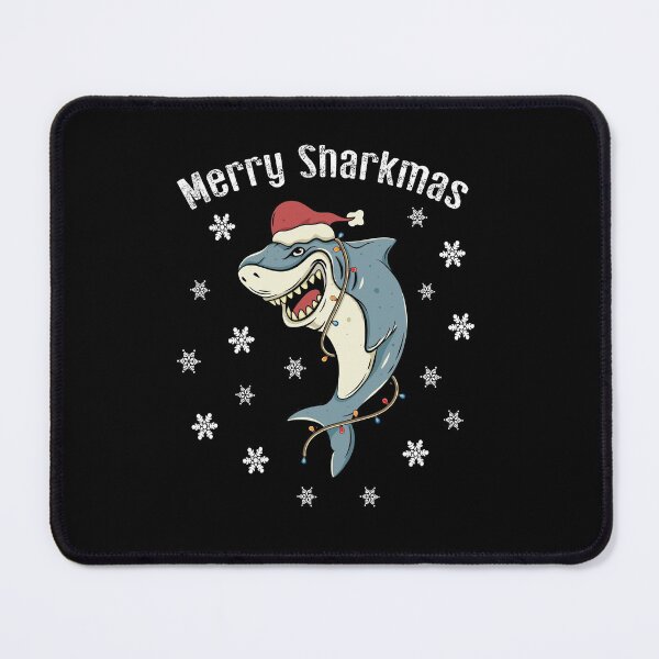 Item preview, Merry Sharkmas Santa Shark Funny Christmas Shark with Lights and Hat designed and sold by Rabbitti.