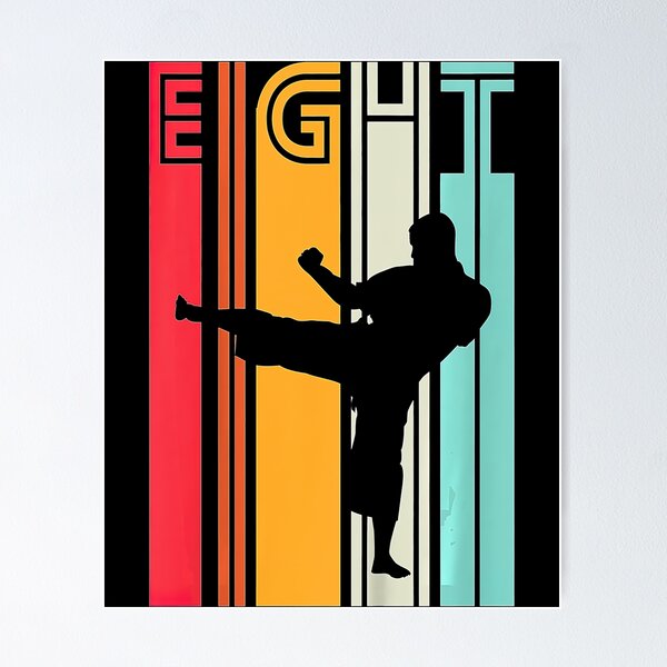 Item preview, Kids 8th Birthday Gift Karate Retro Taekwondo Martial Arts Boys  designed and sold by JotarO1xkio.