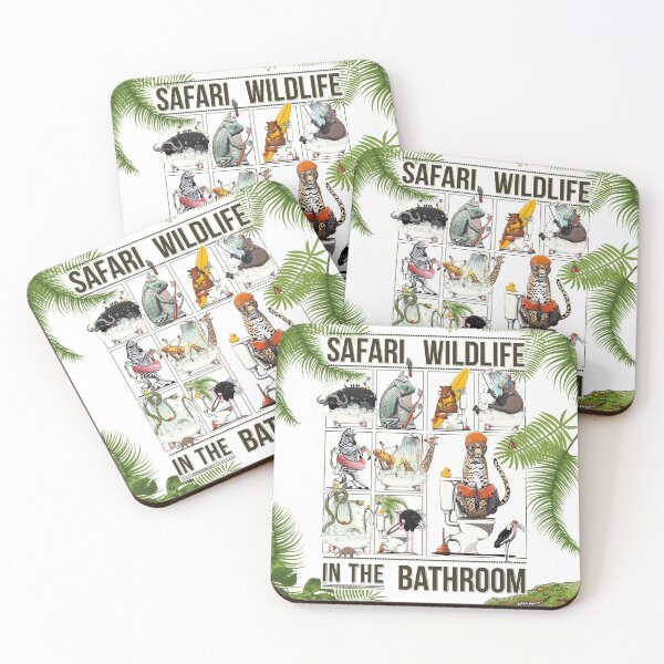 Item preview, Safari Wildlife in the Bathroom, funny Animal Bath and Toilet Jokes designed and sold by Wyattdesign.