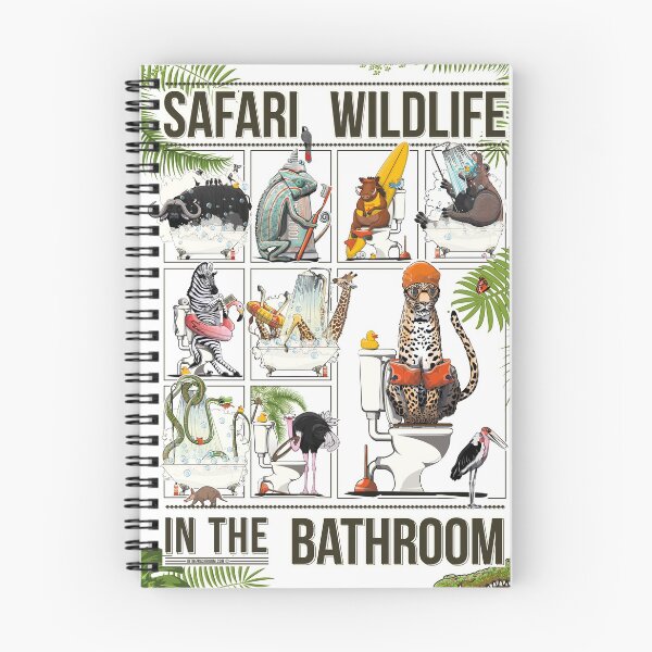 Item preview, Safari Wildlife in the Bathroom, funny Animal Bath and Toilet Jokes designed and sold by Wyattdesign.