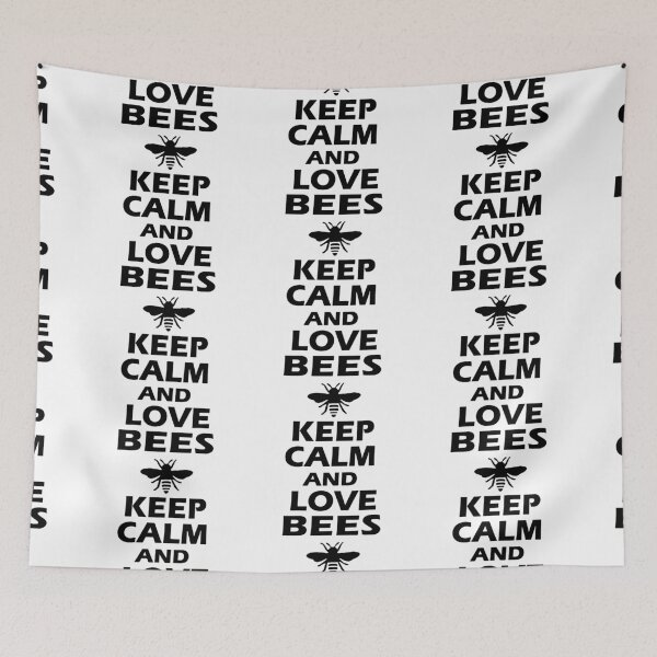 Item preview, Keep Calm and Love Honey Bee Collecting Honey Love bumble bee ,Gift friend Funny Art Design Happy Apparel Essential Inspiration Joy Mood designed and sold by DesignByHeartUK.