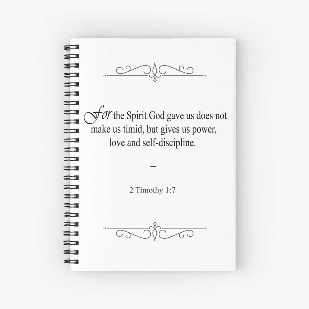 2 Timothy 17 Bible Verse Spiral Notebook For Sale By Ourlordslove