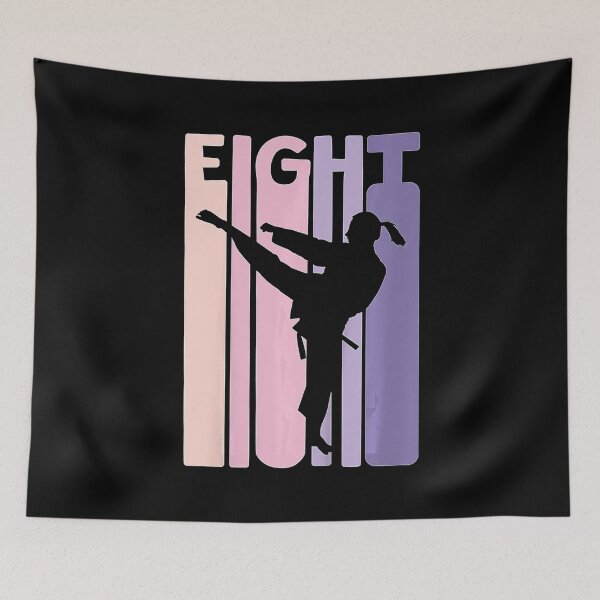 Item preview, Kids 8th Birthday Gift Karate Retro Taekwondo Martial Arts Girls  designed and sold by JotarO1xkio.