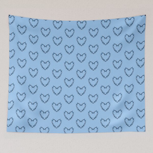 Item preview, Blue barbed wire heart designed and sold by weilertsen.