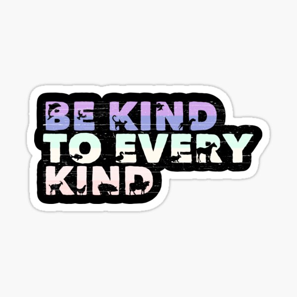 Item preview, Be Kind To Every Kind: Animal Silhouette Vegan designed and sold by Happy Puppy Print On Demand.