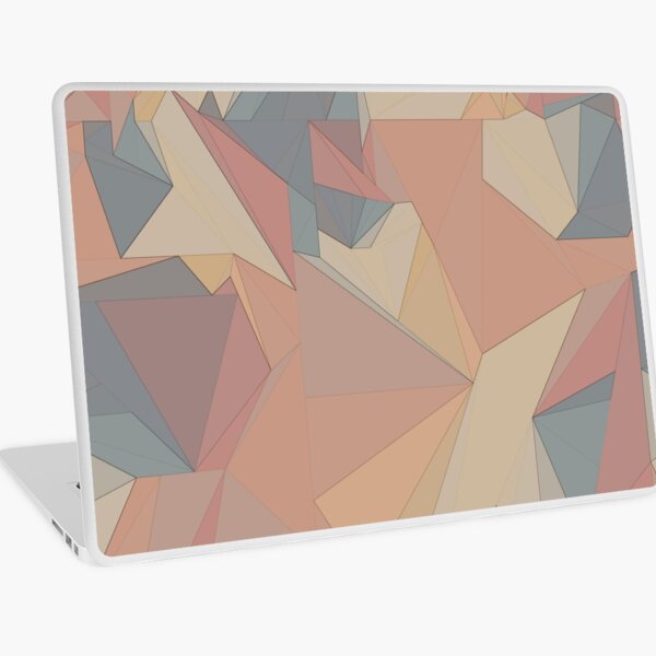 Netz aus bunten Dreiecken Dull Pastel Laptop Folie