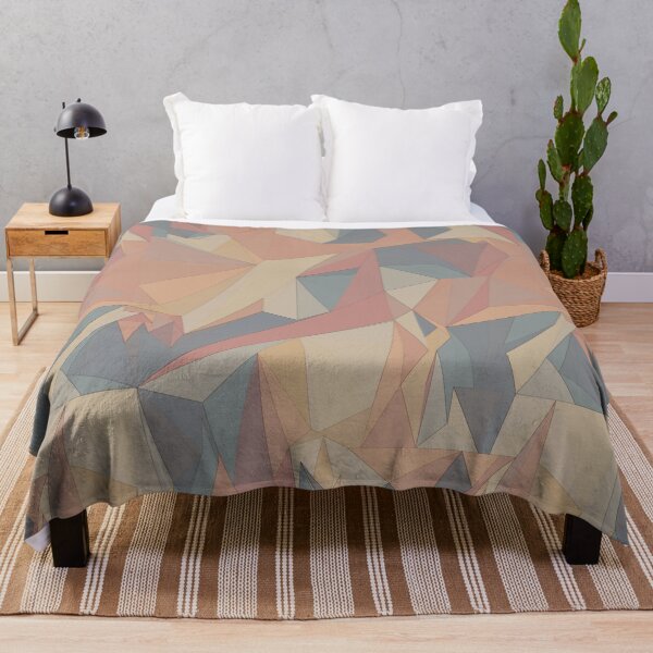 Netz aus bunten Dreiecken Dull Pastel Fleecedecke