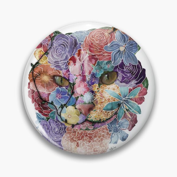 Item preview, Cat, Cat Lover Gift, Cat Floral, Flower Cat, Floral Cat, Cat Art, Cat Owner, Cat feminine designed and sold by Beaniebow.