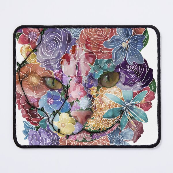 Item preview, Cat, Cat Lover Gift, Cat Floral, Flower Cat, Floral Cat, Cat Art, Cat Owner, Cat feminine designed and sold by Beaniebow.