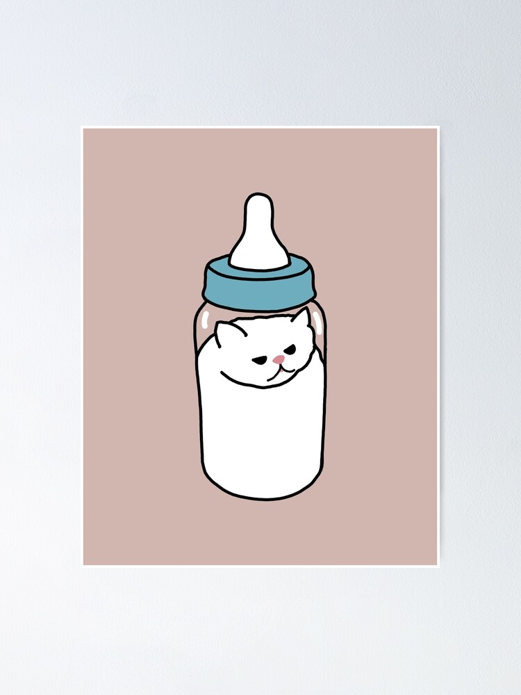 "Funny Cat In Milk Bottle Meme" Poster for Sale by Sthyouneed Redbubble