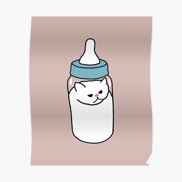 "Funny Cat In Milk Bottle Meme" Poster for Sale by Sthyouneed Redbubble