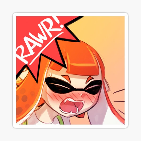RAWR - Squid Girl Sticker