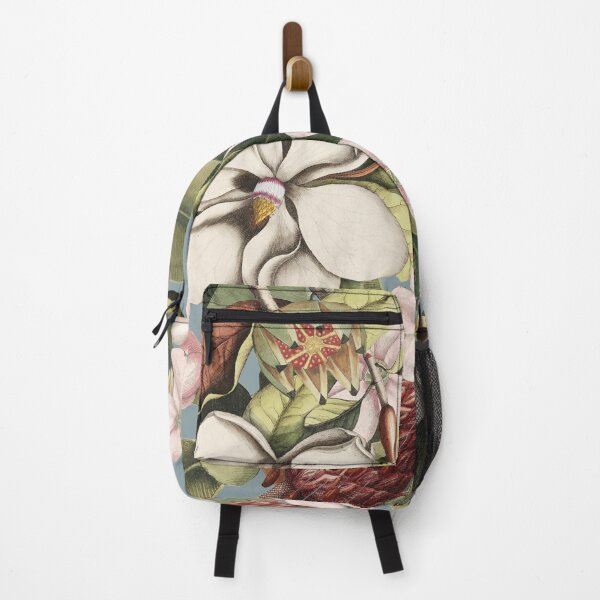 Item preview, Vintage White Magnolia And Balsam Tree Flowers Illustration designed and sold by TrulyEpoque.