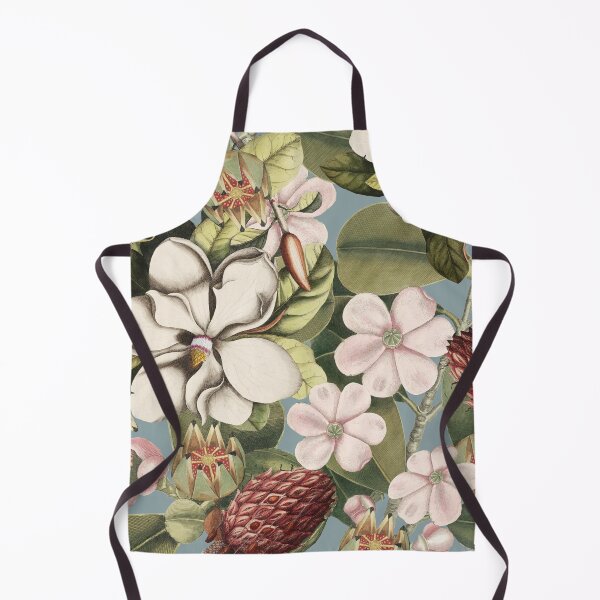 Item preview, Vintage White Magnolia And Balsam Tree Flowers Illustration designed and sold by TrulyEpoque.