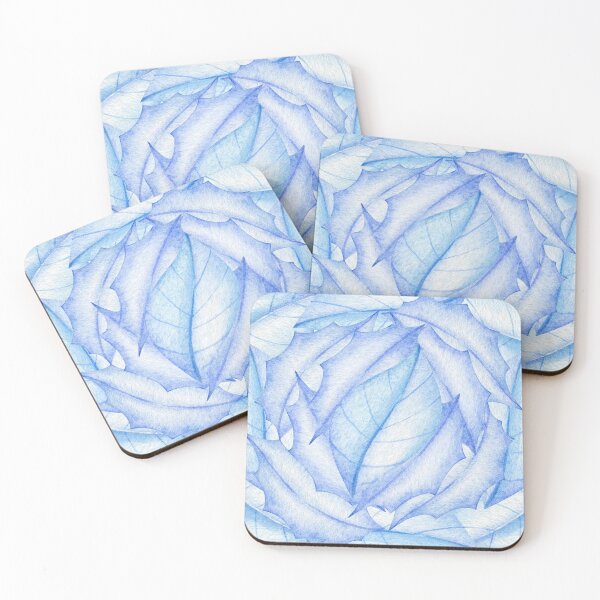 Item preview, Pale Blue Leaf Pattern designed and sold by Wheeler-Styl3.
