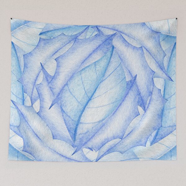 Item preview, Pale Blue Leaf Pattern designed and sold by Wheeler-Styl3.