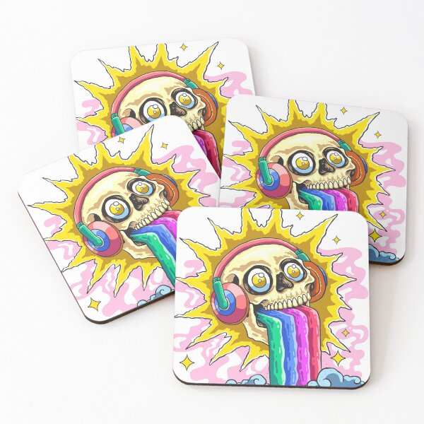 Item preview, colorful skull doodle design designed and sold by sandewo.