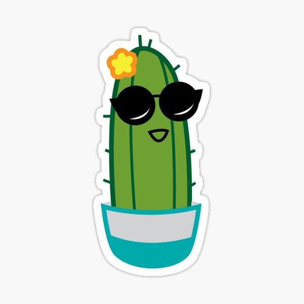 Flirty Cactus Sticker
