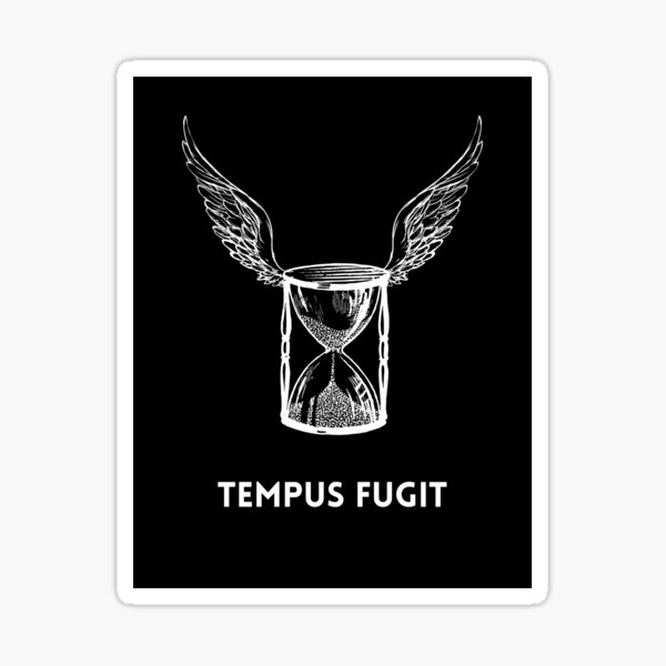 Vista previa del artículo con la obra «Tempus fugit - El tiempo vuela», diseñado y vendido por SpaceArt1.