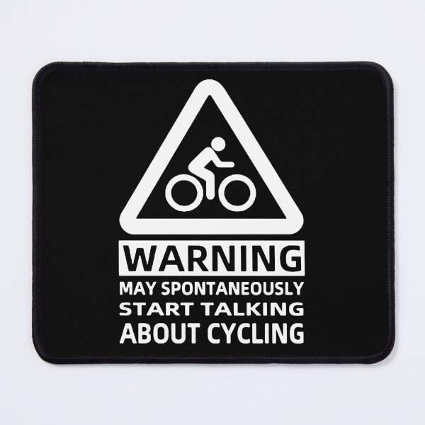 Item preview, Funny cycling Saying Warning May Spontaneously start talking about cycling Born to Ride Evolution of Mountain Bike  Love Bike Gift Premium Apparel Funny Holiday Xmas designed and sold by DesignByHeartUK.