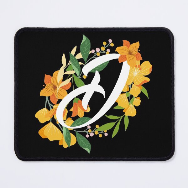 Item preview, Letter D Capital Alphabet Flowers Monogram Initial Garden designed and sold by skulltshirt.
