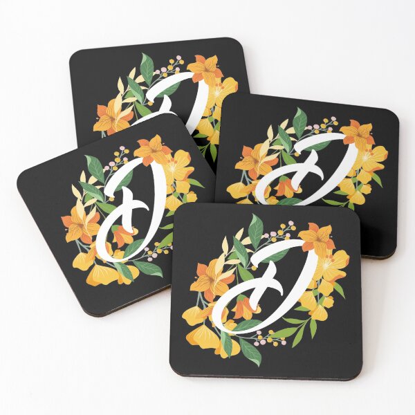 Item preview, Letter D Capital Alphabet Flowers Monogram Initial Garden designed and sold by skulltshirt.
