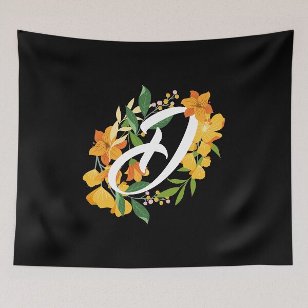 Item preview, Letter D Capital Alphabet Flowers Monogram Initial Garden designed and sold by skulltshirt.