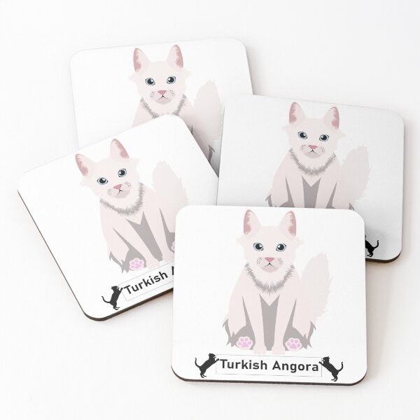 Item preview, Turkish Angora Cat Breed - Cartoon Art Style designed and sold by EdKid.