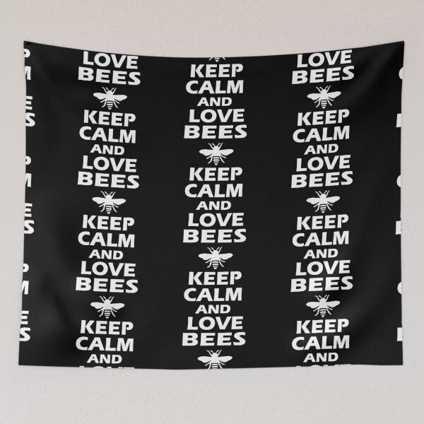 Item preview, Keep Calm and Love Honey Bee Collecting Honey Love bumble bee ,Gift friend Funny Art Design Happy Apparel Essential Inspiration Joy Mood designed and sold by DesignByHeartUK.