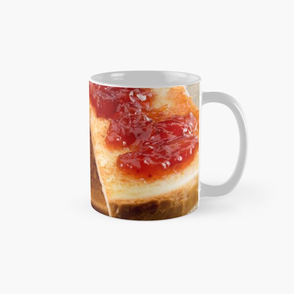 Item preview, Toasted slices of bread with strawberry jam close-up designed and sold by vladromensky.