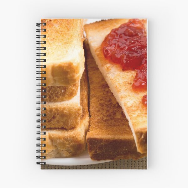 Item preview, Toasted slices of bread with strawberry jam close-up designed and sold by vladromensky.